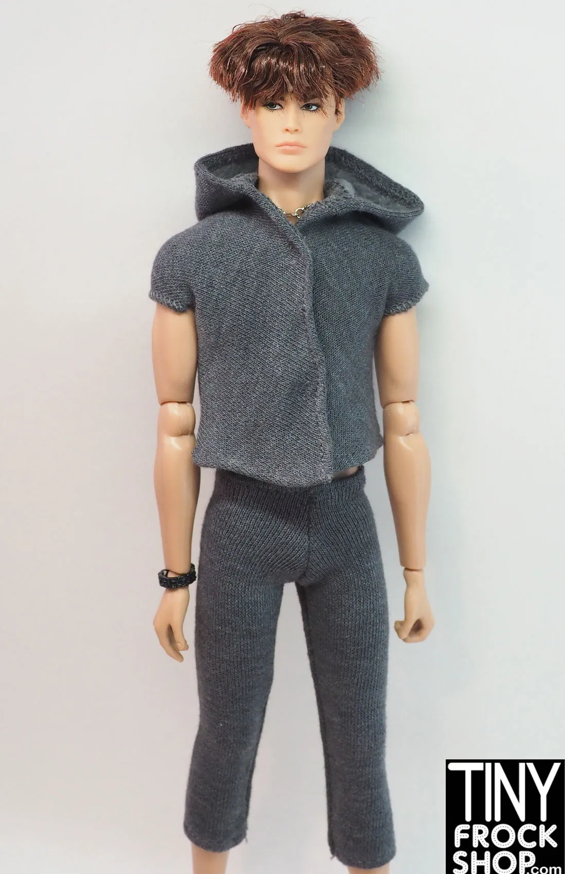 12" Fashion Male Doll Fleece Hooded Outfit - 2 Colors