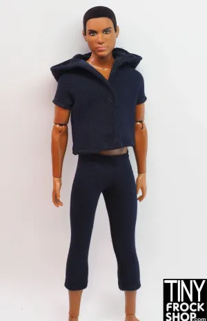 12" Fashion Male Doll Fleece Hooded Outfit - 2 Colors