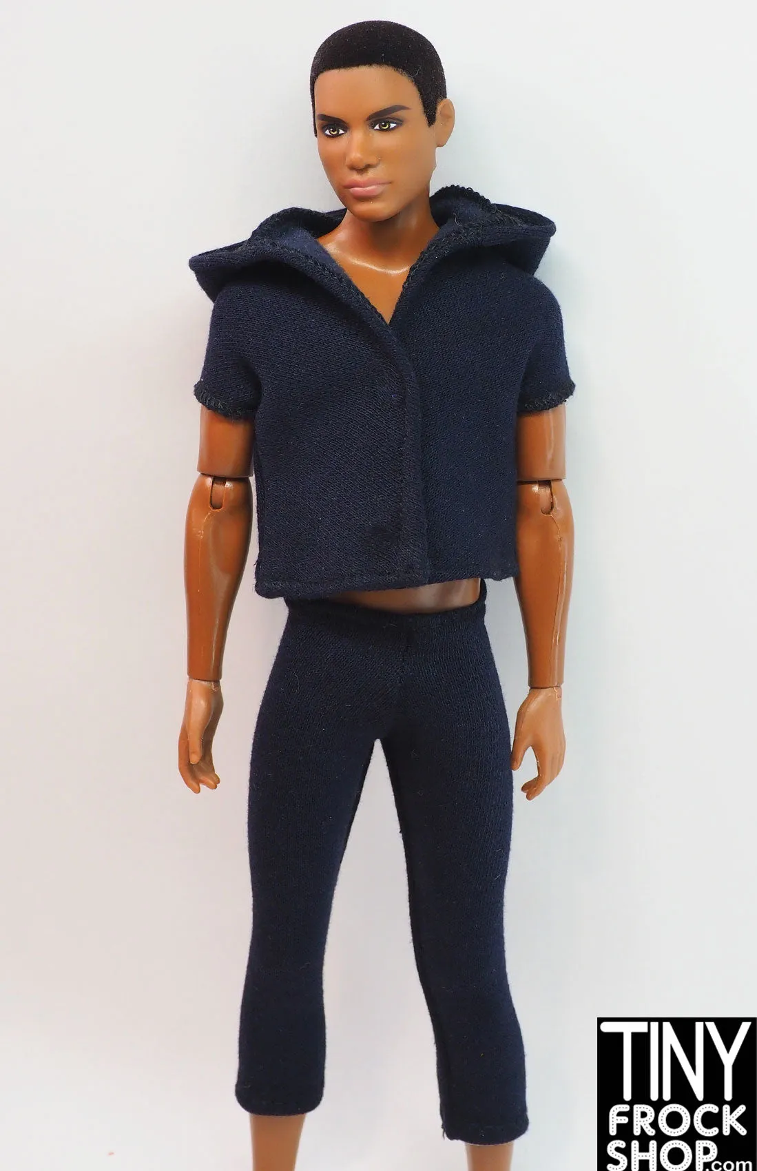 12" Fashion Male Doll Fleece Hooded Outfit - 2 Colors