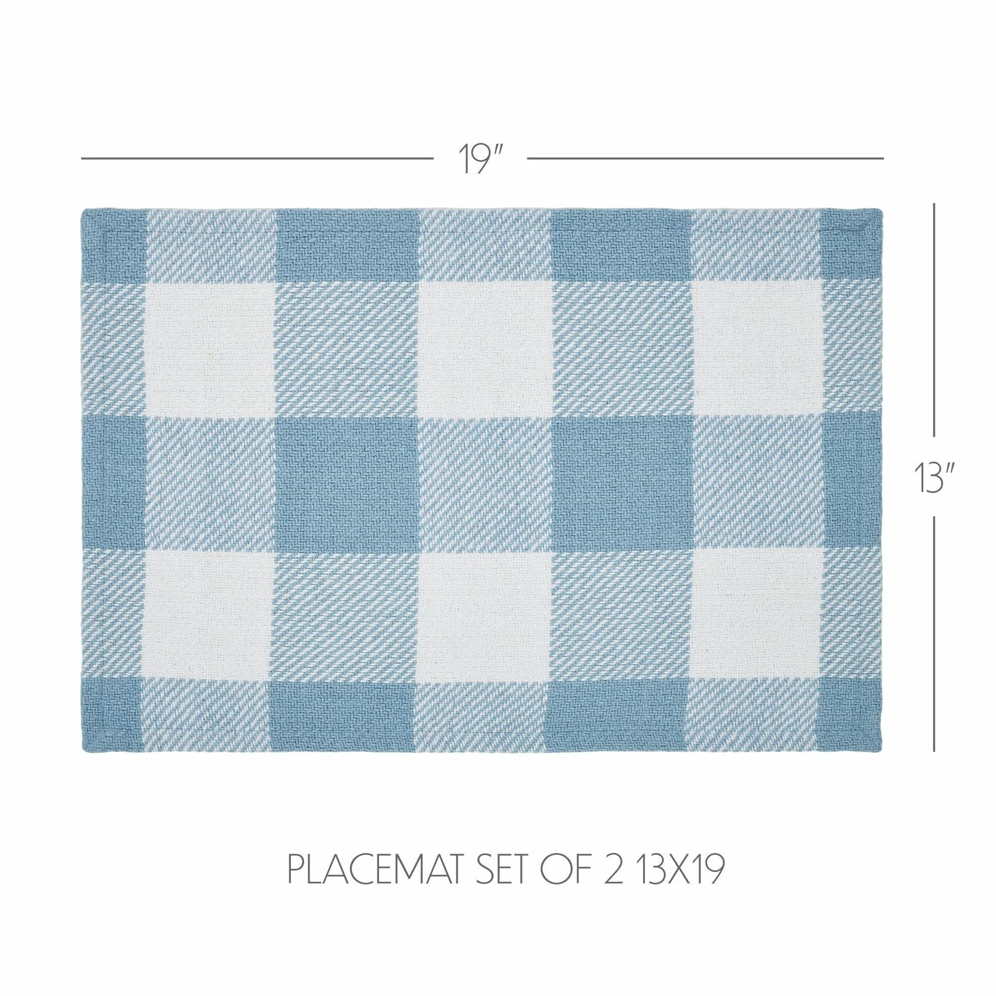 Annie Buffalo Check Blue Placemat Set of 2 13x19