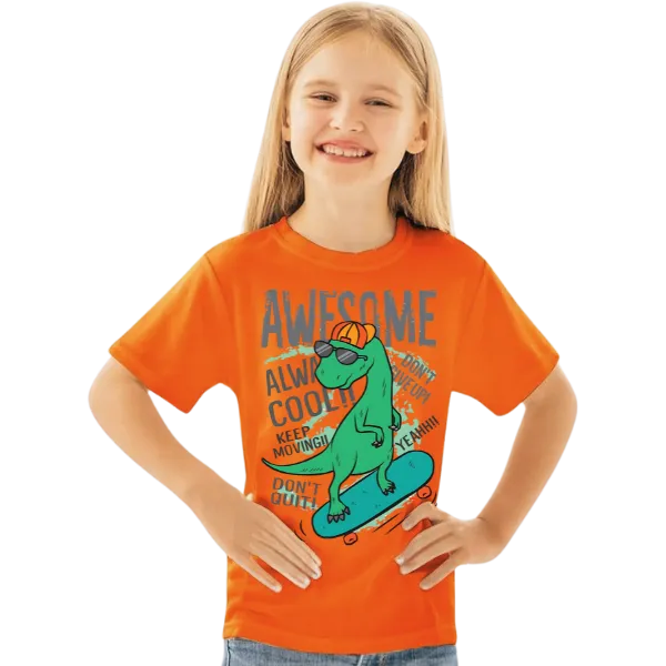 AWESOME DINO T Shirt for Kids