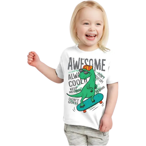 AWESOME DINO T Shirt for Kids