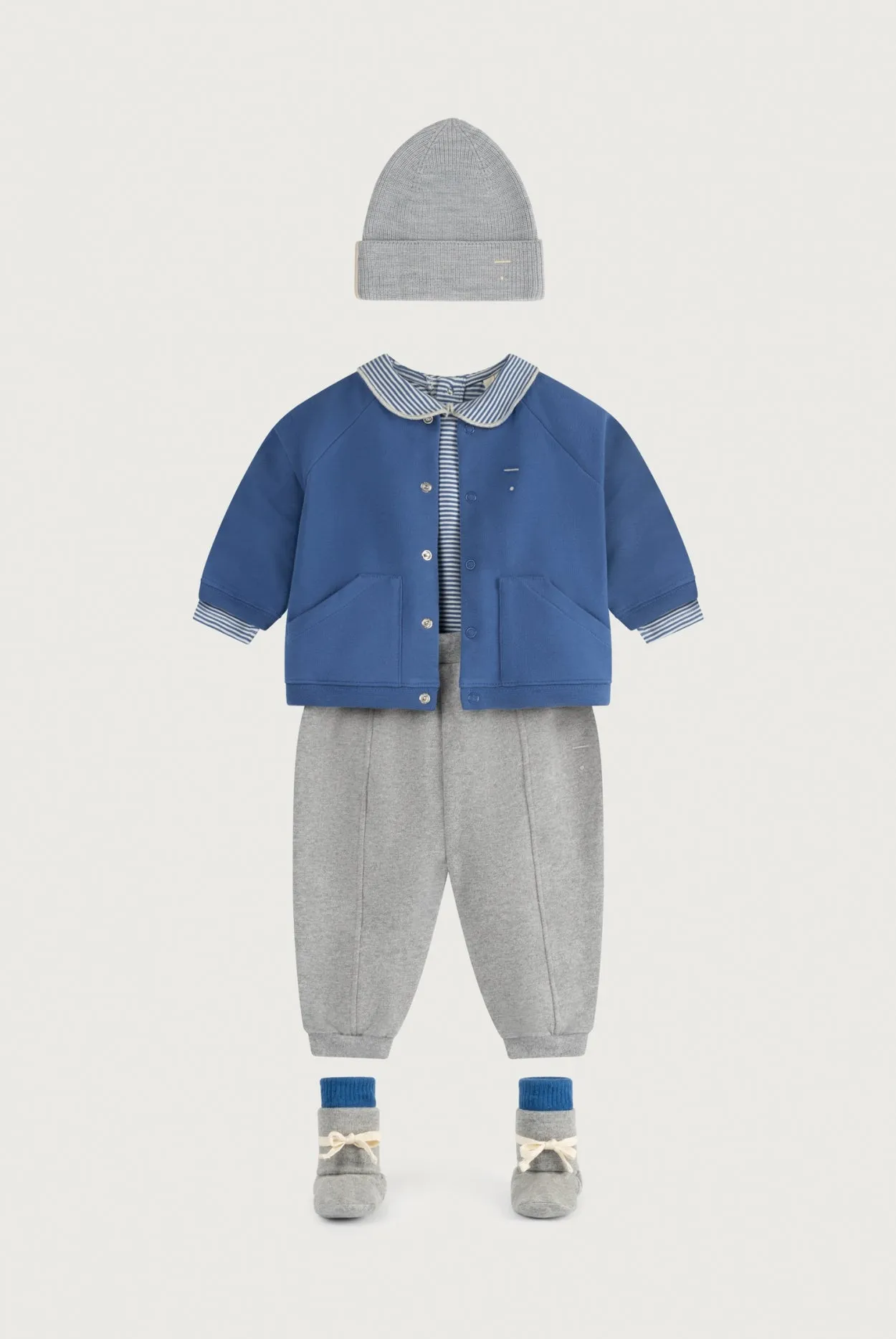 Baby Pant with Pintucks | Grey Melange