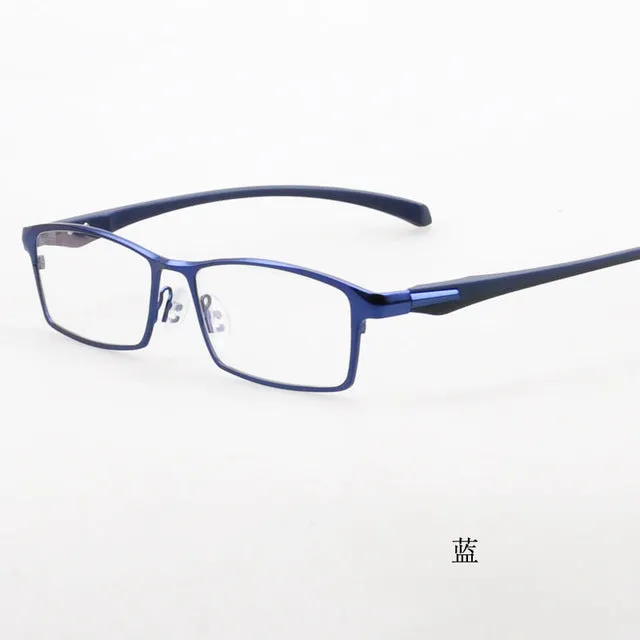 Bclear Men Titanium Alloy Eyeglasses Flexible Temples Legs Ip Electroplating Alloy Material Full Rim And Half Rim