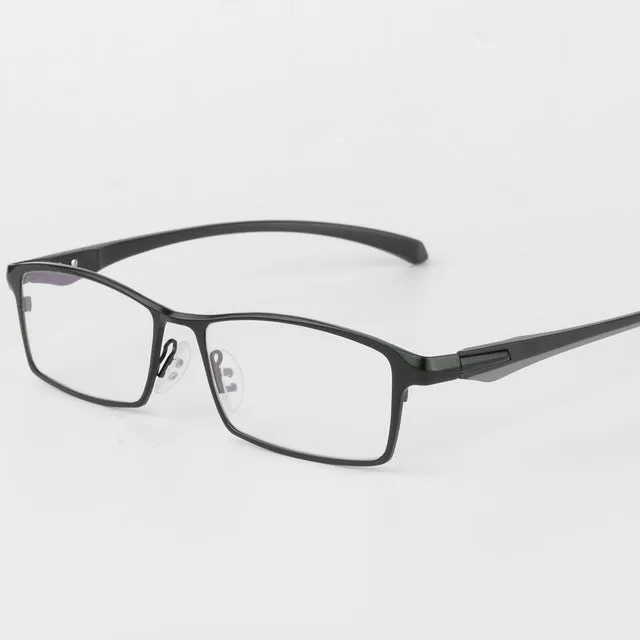 Bclear Men Titanium Alloy Eyeglasses Flexible Temples Legs Ip Electroplating Alloy Material Full Rim And Half Rim