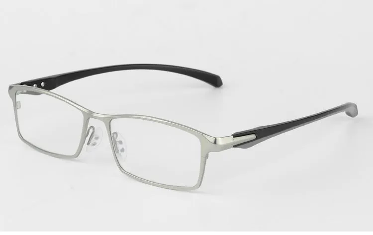 Bclear Men Titanium Alloy Eyeglasses Flexible Temples Legs Ip Electroplating Alloy Material Full Rim And Half Rim