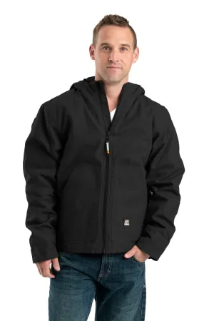 Berne Mens Black 100% Cotton Heritage Duck Hooded Jacket