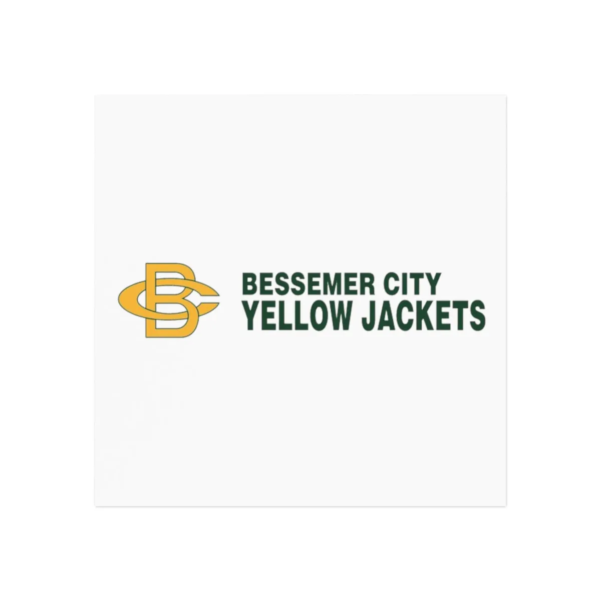 Bessemer City Yellow Jackets Square Magnet