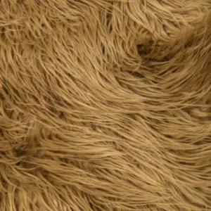 Caramel Mongolian Long Pile Faux Fur Fabric