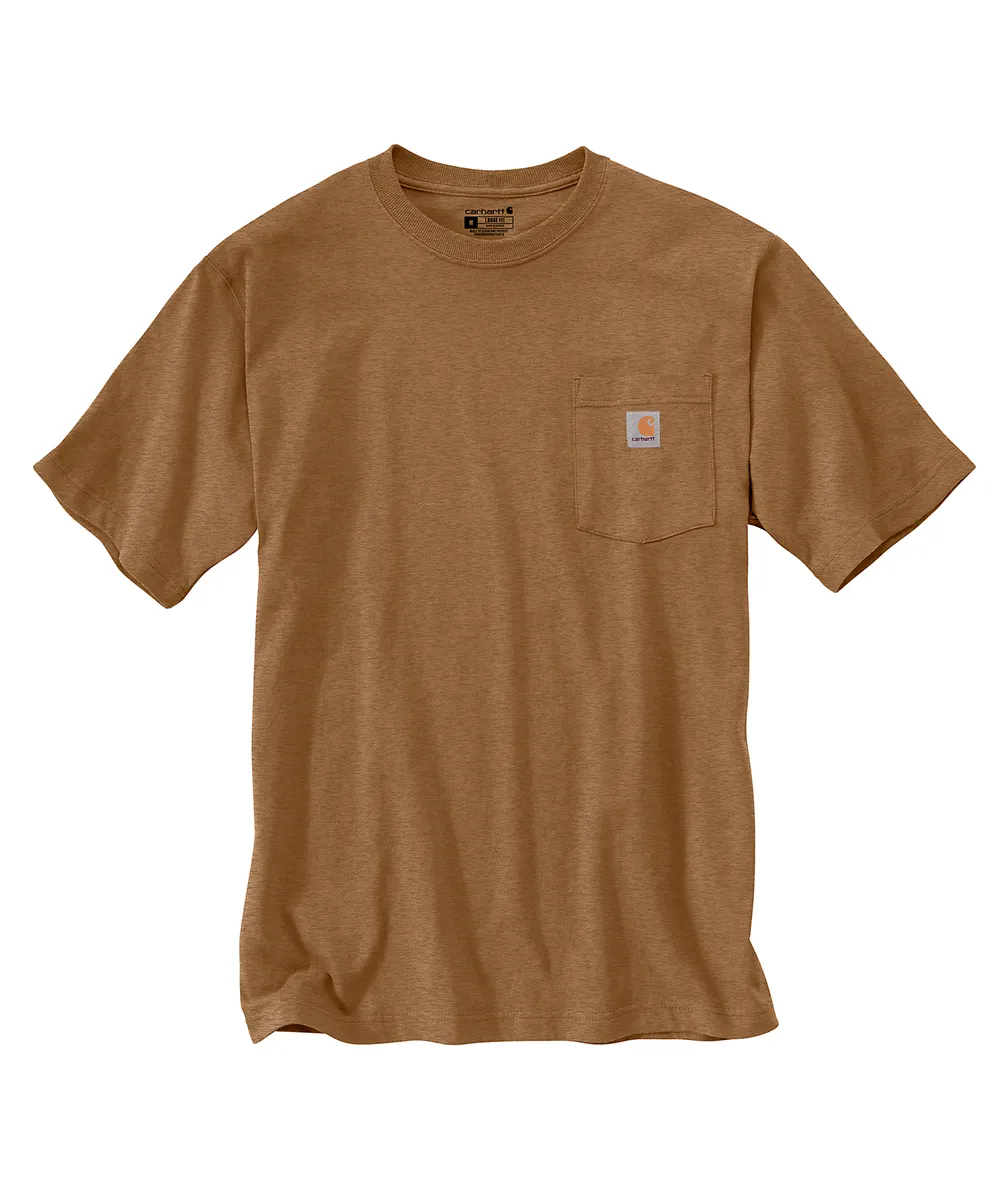 Carhartt Loose Fit "C" Logo Pocket T-shirt - Oiled Walnut Heather