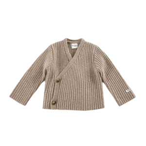 Elo Merino Wool Cardigan | Beige Melange