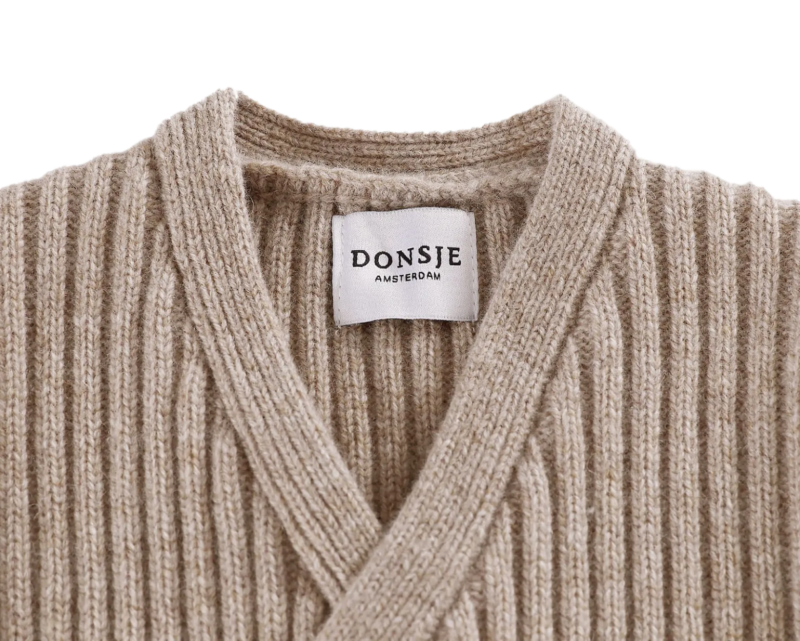 Elo Merino Wool Cardigan | Beige Melange