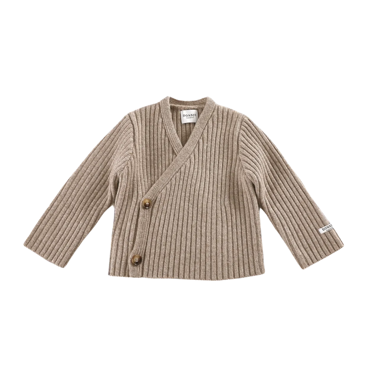 Elo Merino Wool Cardigan | Beige Melange