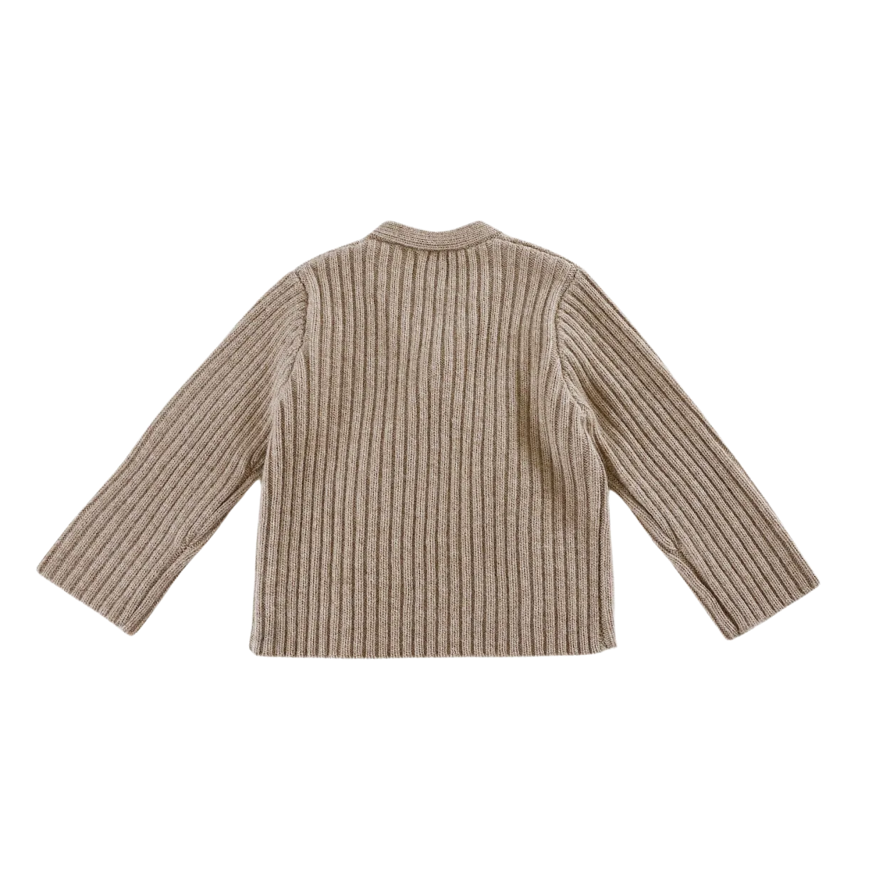 Elo Merino Wool Cardigan | Beige Melange