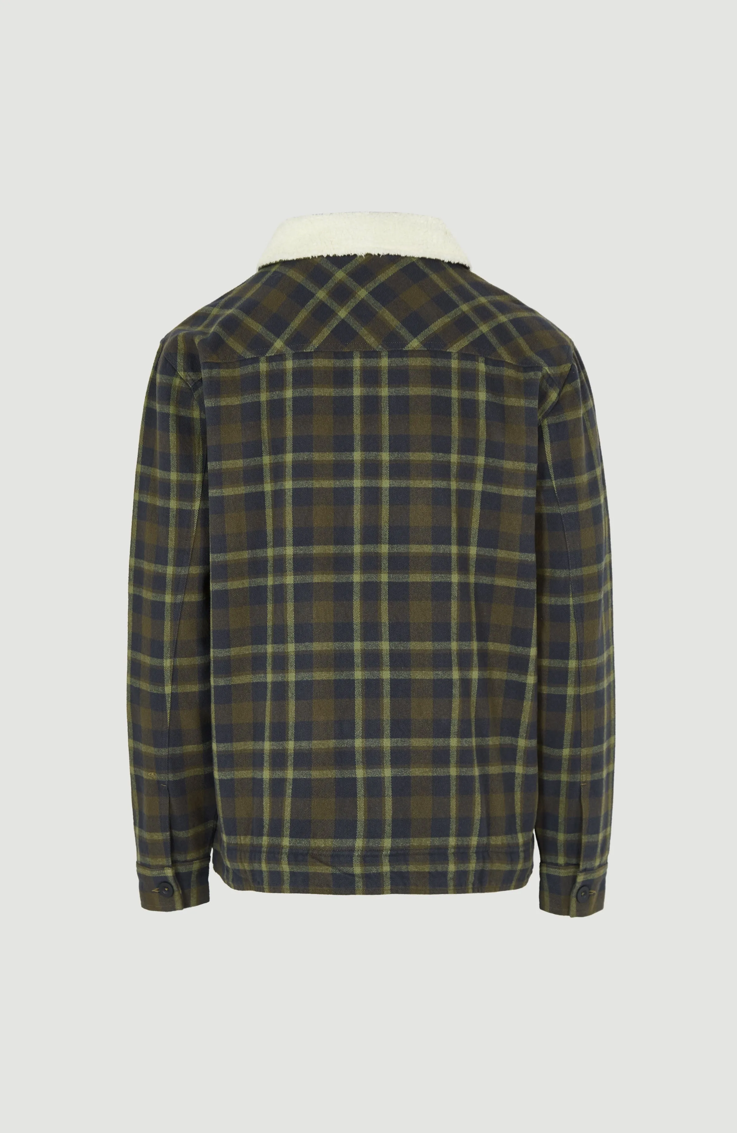 Fleece-Lined Jacket | Blue Shirt Check