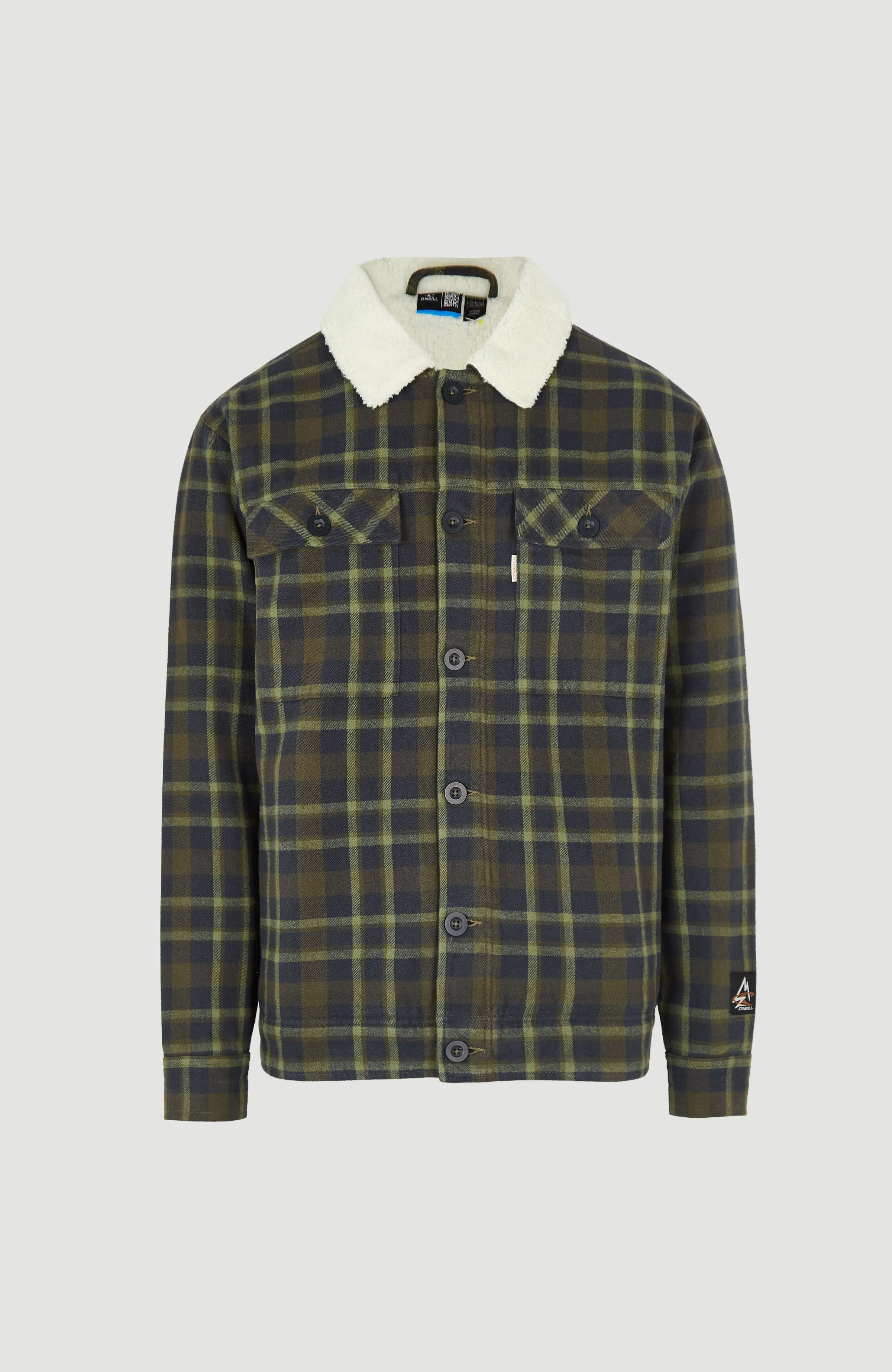 Fleece-Lined Jacket | Blue Shirt Check