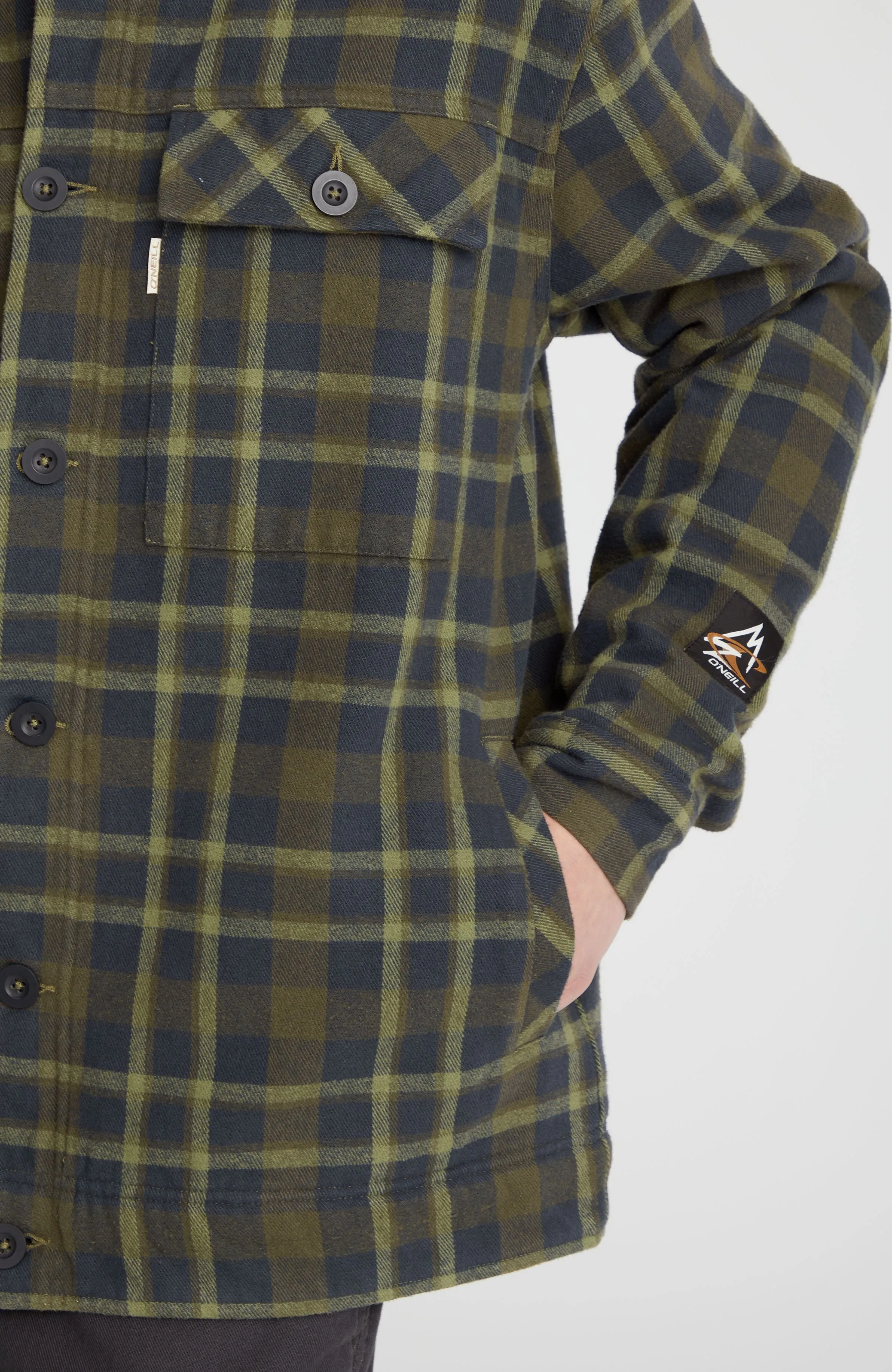 Fleece-Lined Jacket | Blue Shirt Check