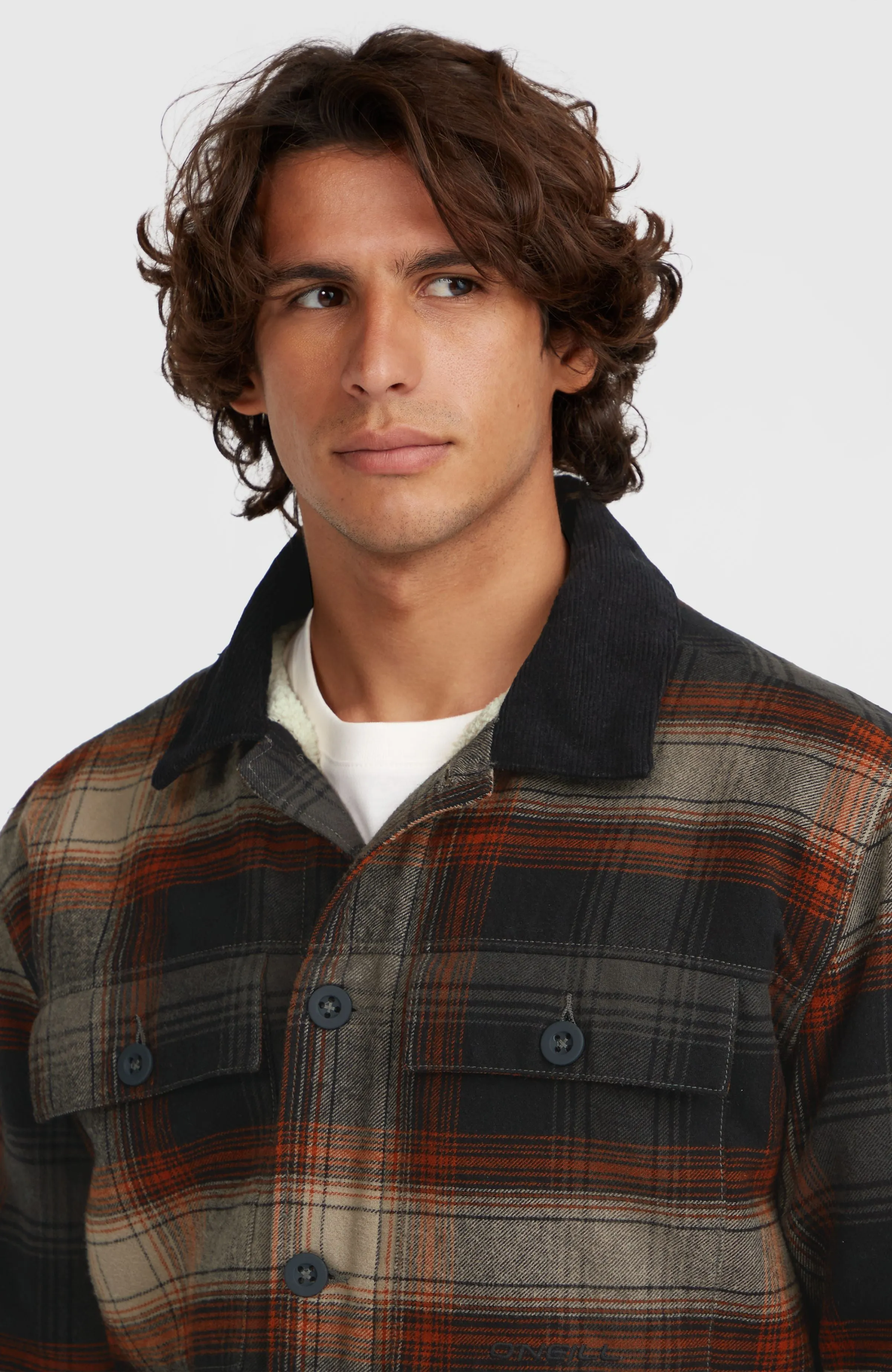 Fleece-Lined Jacket | Grey Check Small