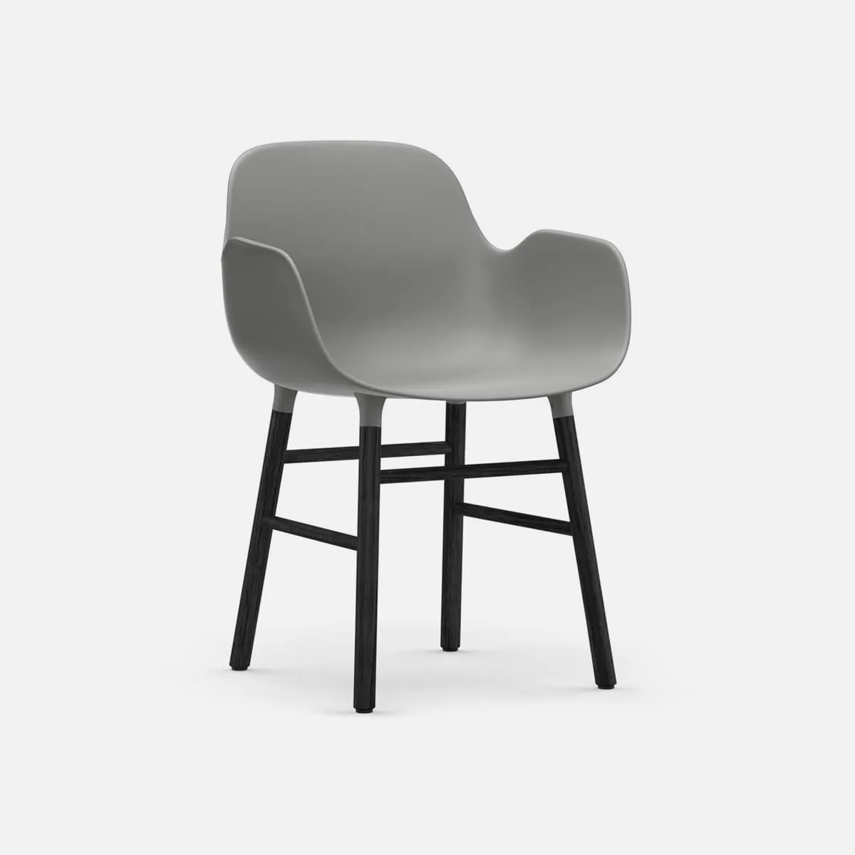 Form Armchair Wood Base—Gray