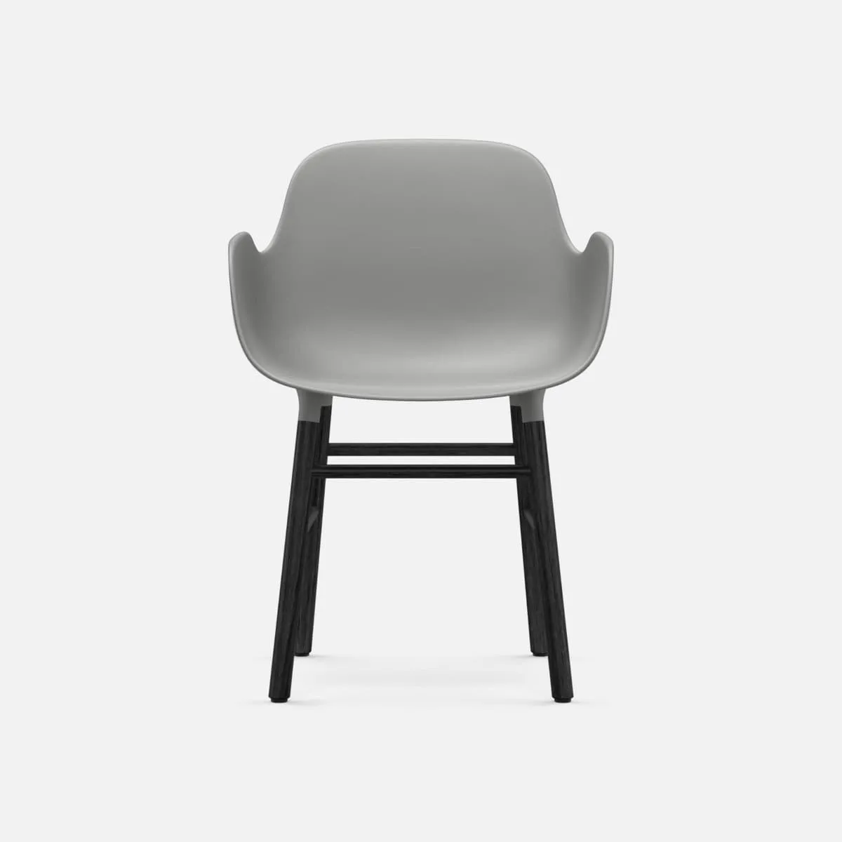 Form Armchair Wood Base—Gray