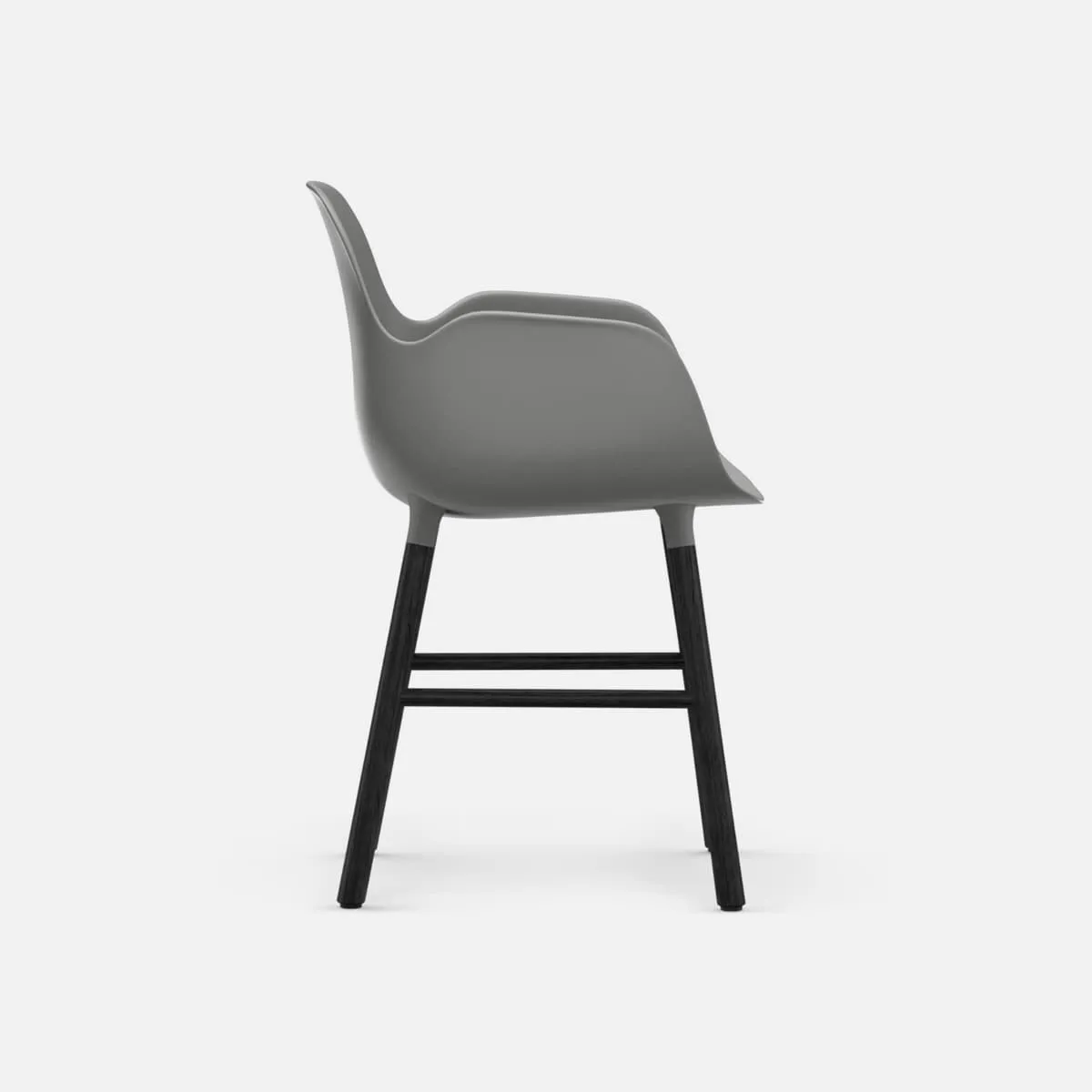 Form Armchair Wood Base—Gray