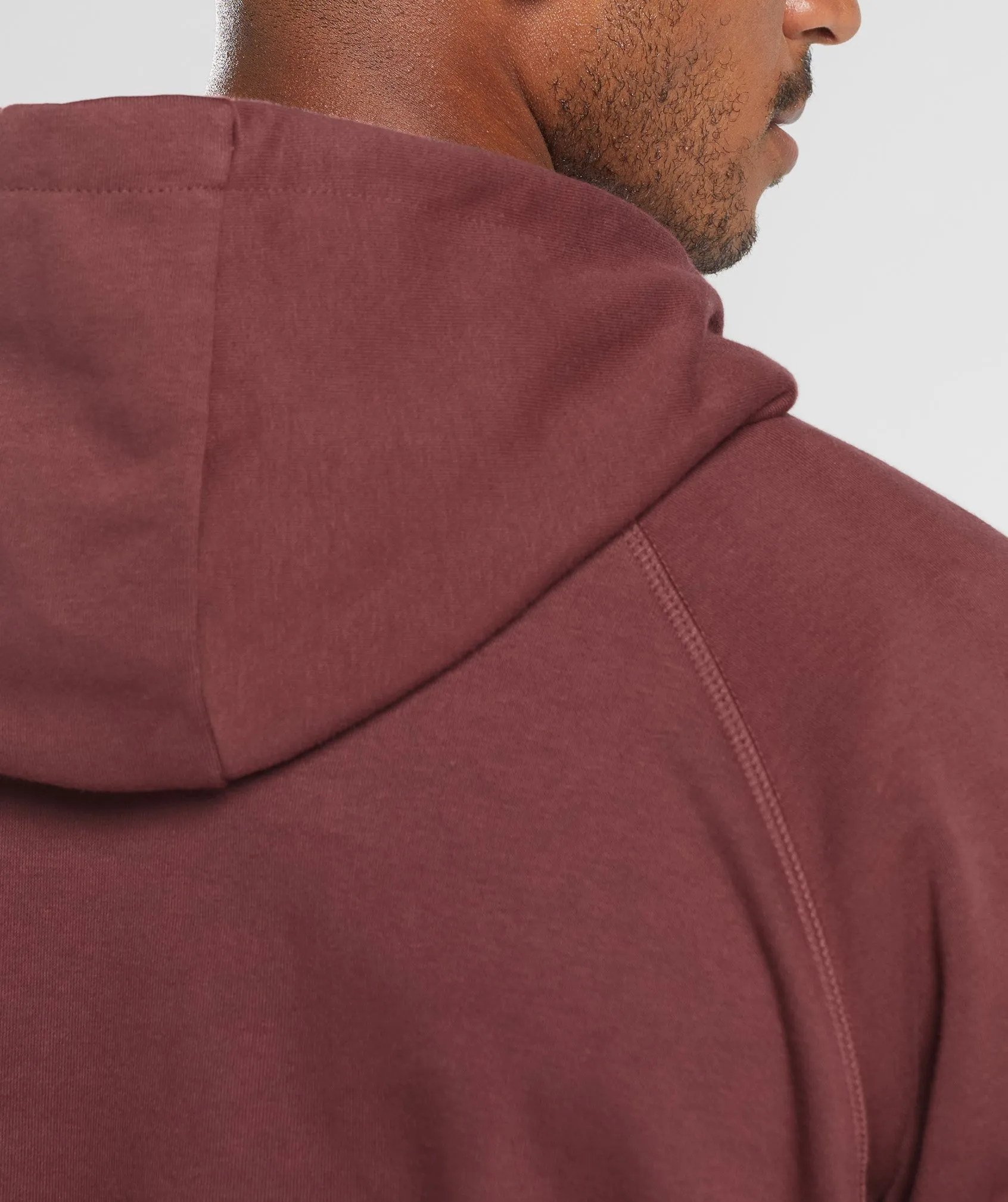 Gymshark Crest Hoodie - Washed Burgundy