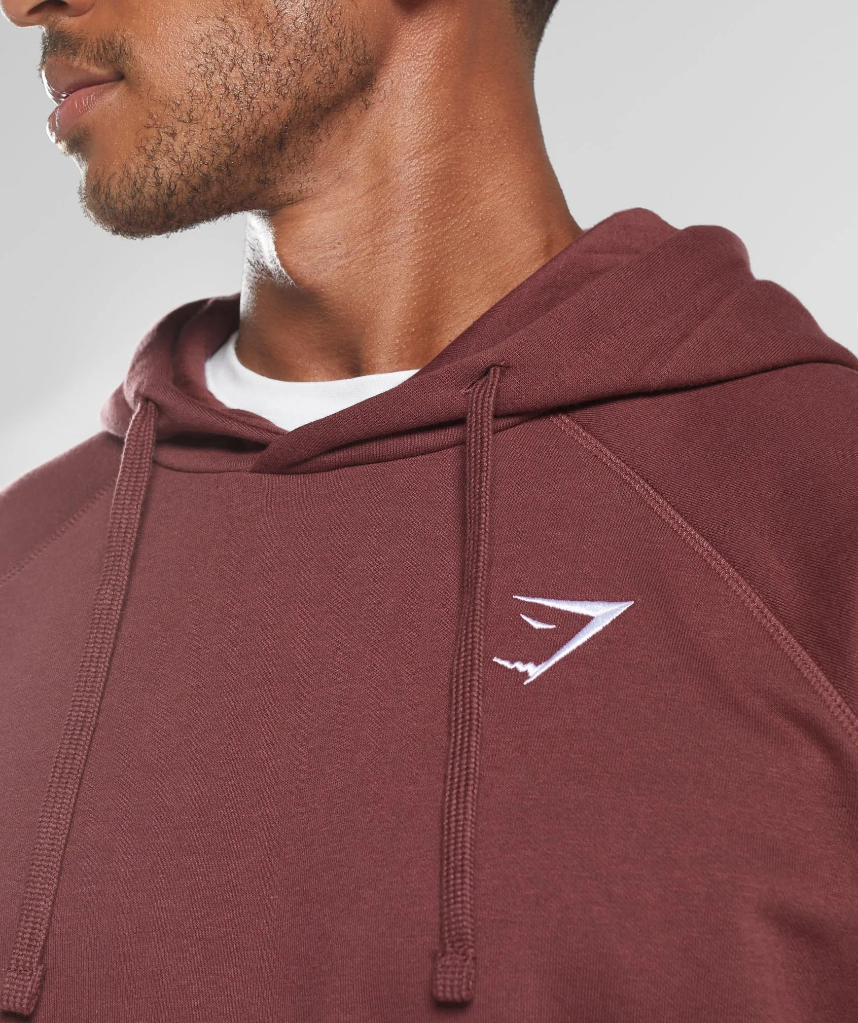 Gymshark Crest Hoodie - Washed Burgundy