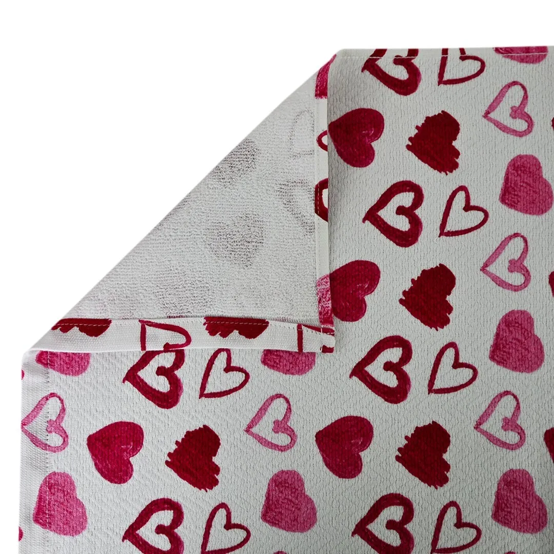 Heart Printed Luxury 100% Cotton Kitchen Towel – (19″ x 29″)1070072