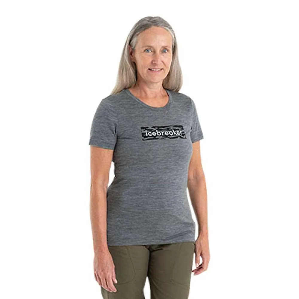 Icebreaker Womens Merino 150 Tech Lite II Logo Camo SS Tee