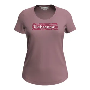 Icebreaker Womens Merino 150 Tech Lite II Logo Camo SS Tee