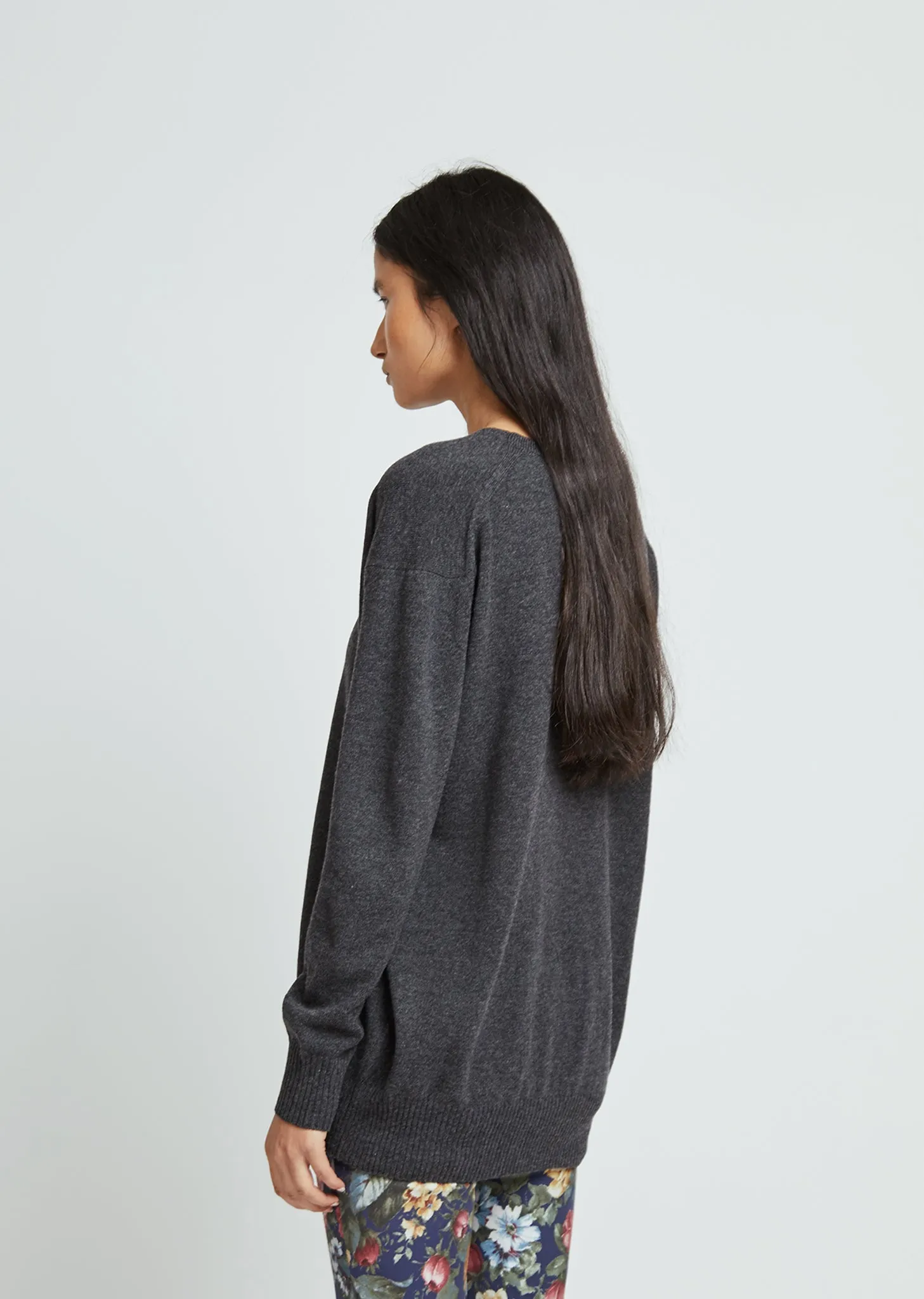 Lambswool Jersey V-Neck Sweater