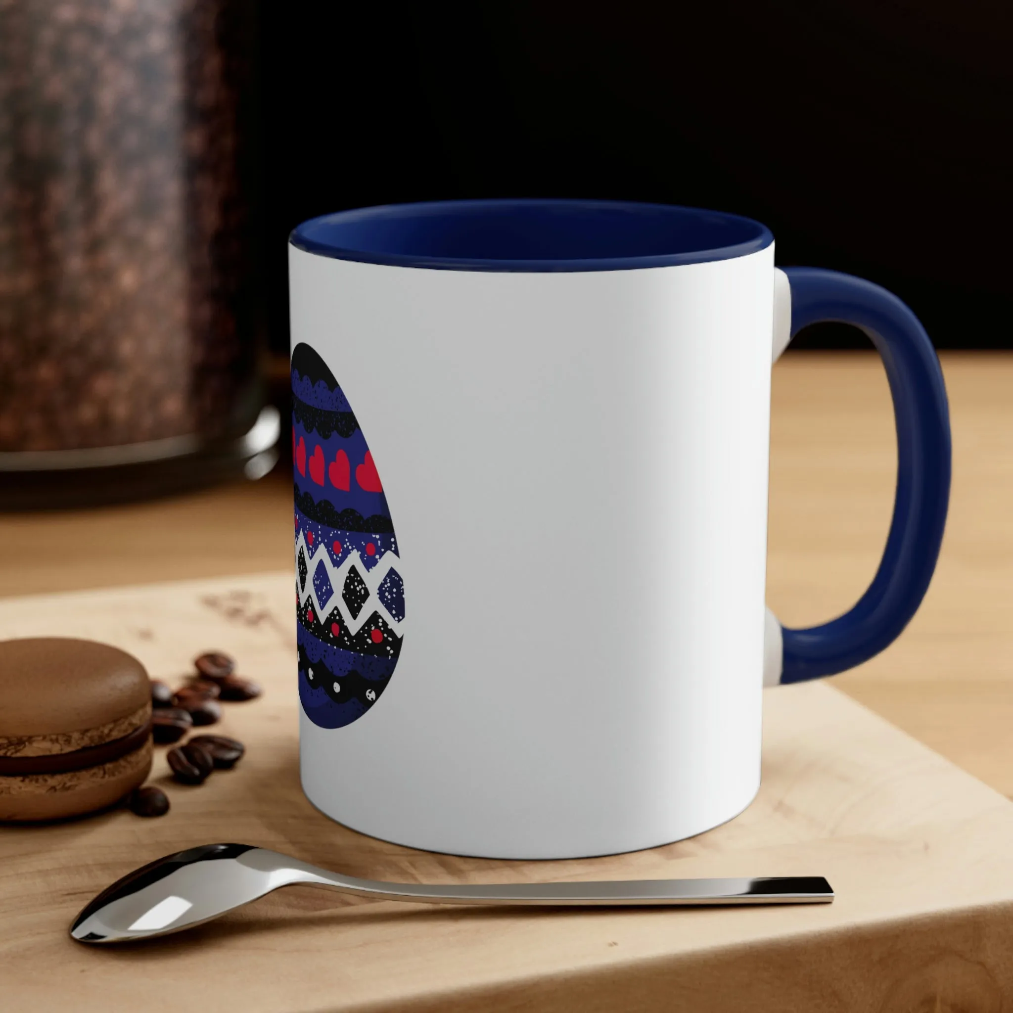 Leather Flag Accent Coffee Mug Easter Festival - Easter Egg