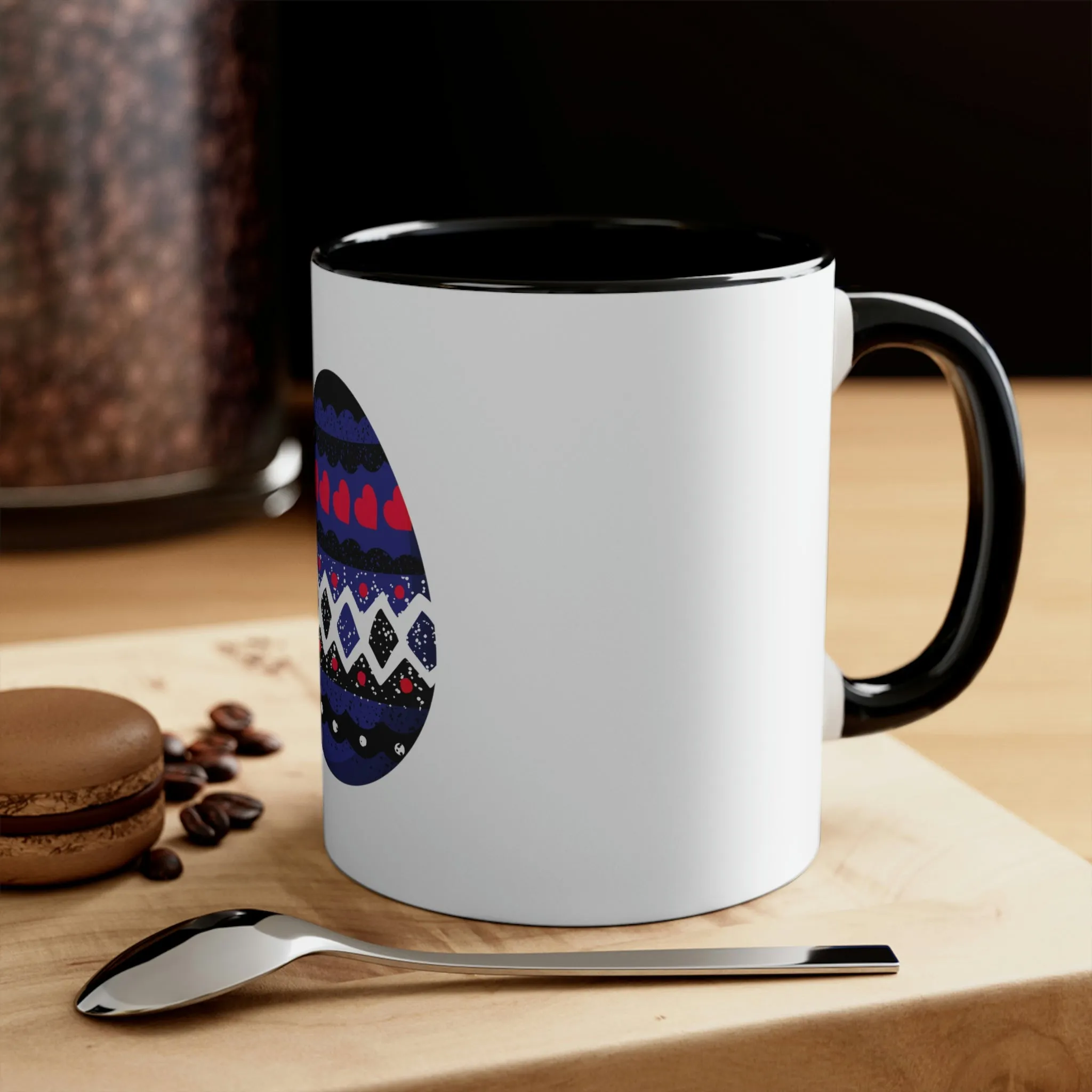 Leather Flag Accent Coffee Mug Easter Festival - Easter Egg