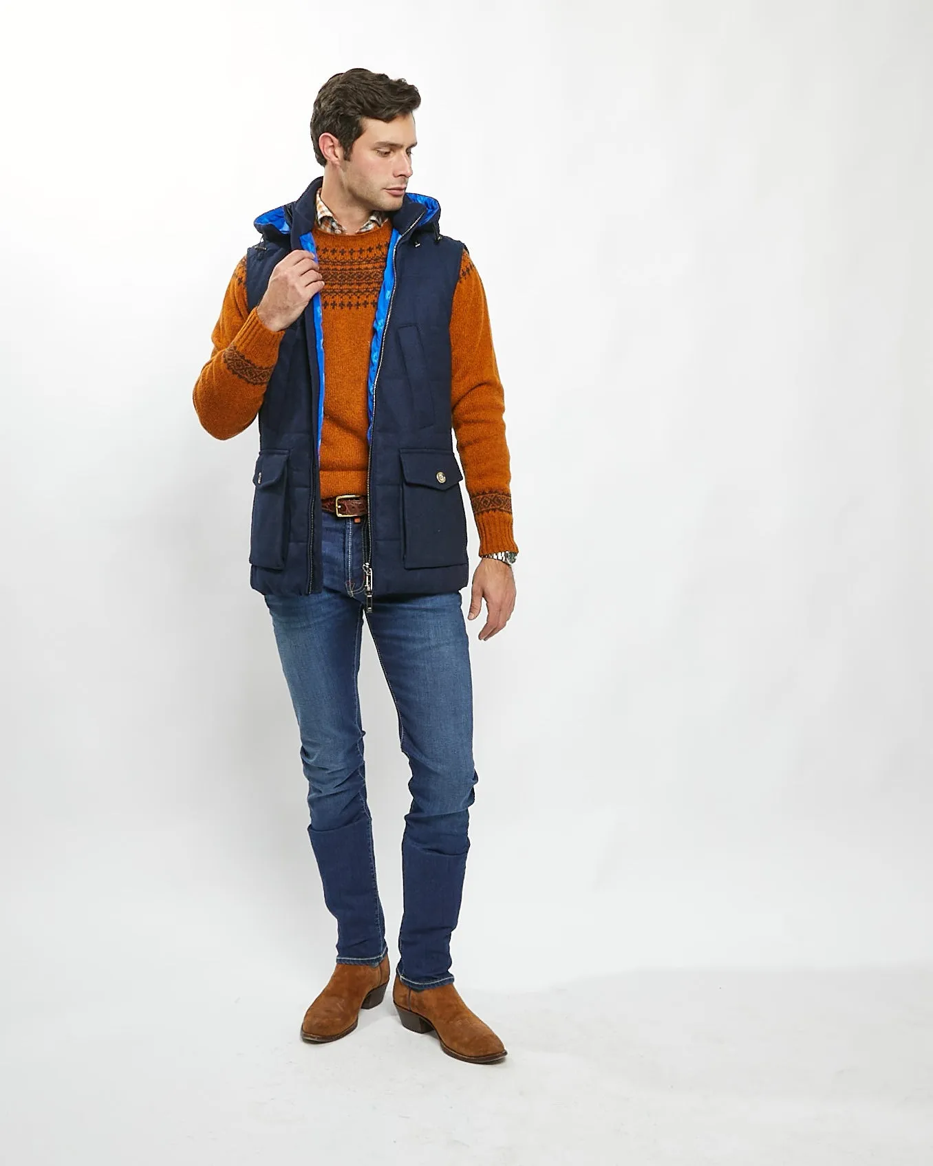 Maund Gilet in Navy