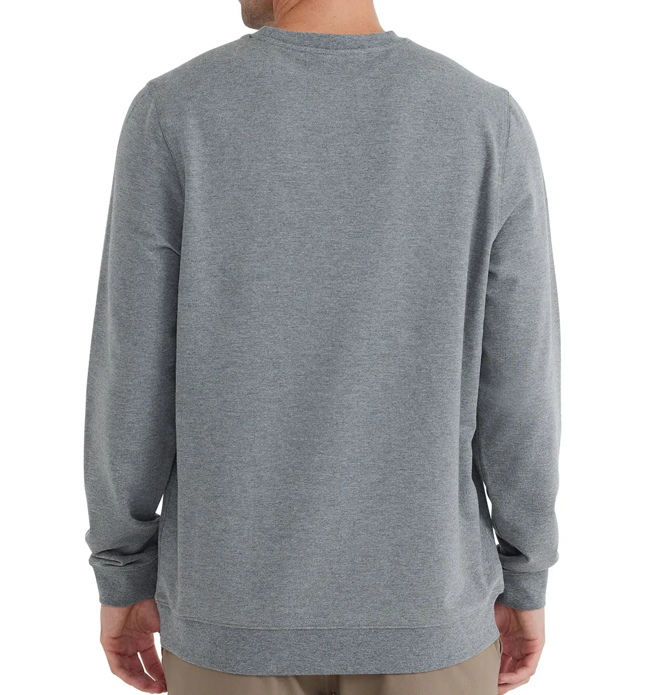 Men's Bamboo Heritage Fleece Crew - Heather Graphite