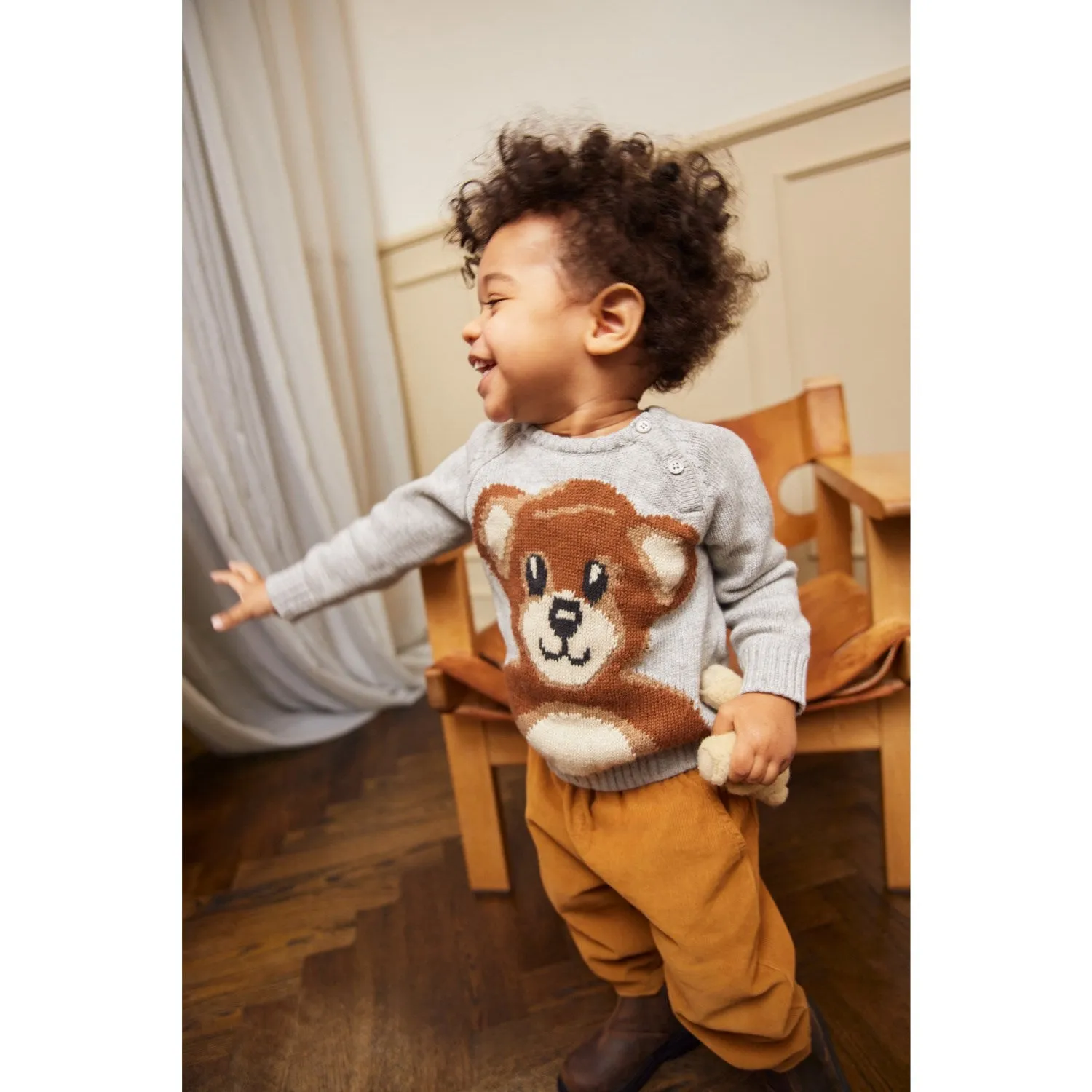 Molo Teddy Bear Knit Bless Crewneck