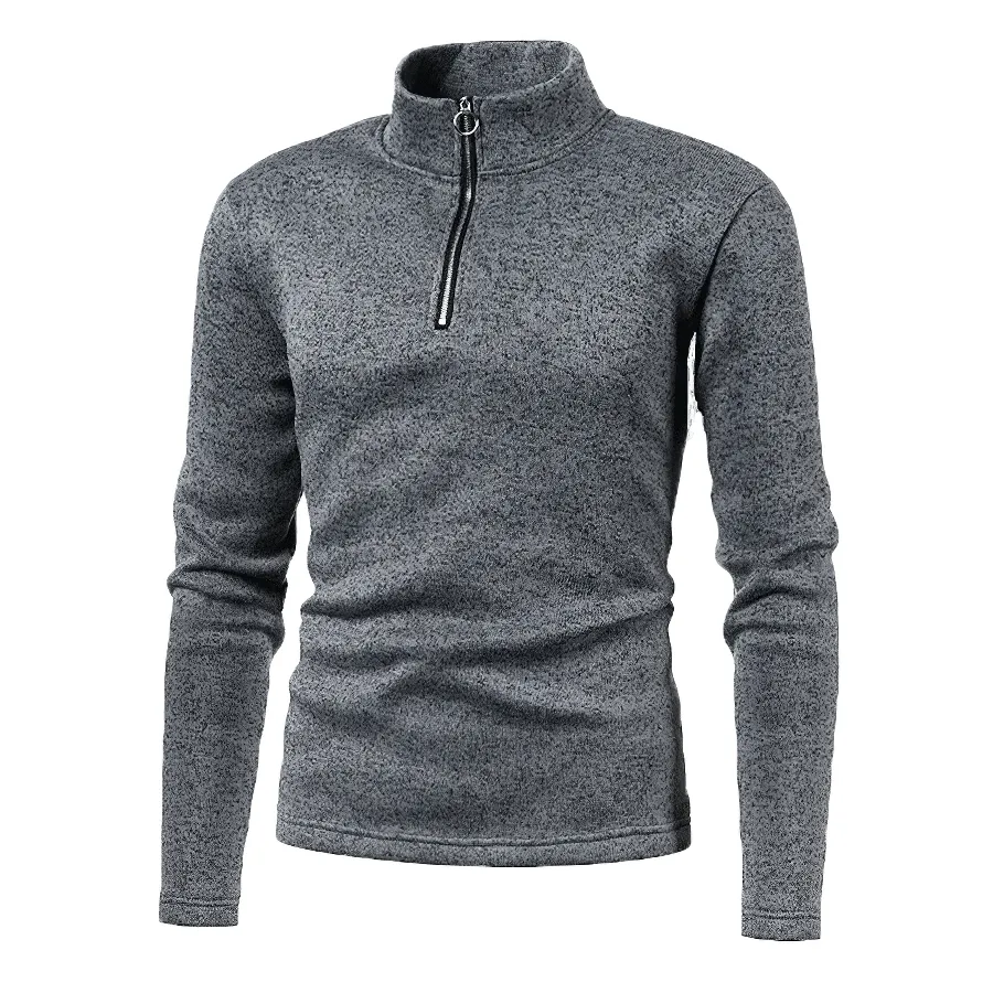 Stand Collar Thicker Sweatshirt with Half Zipper for Men - SF0413