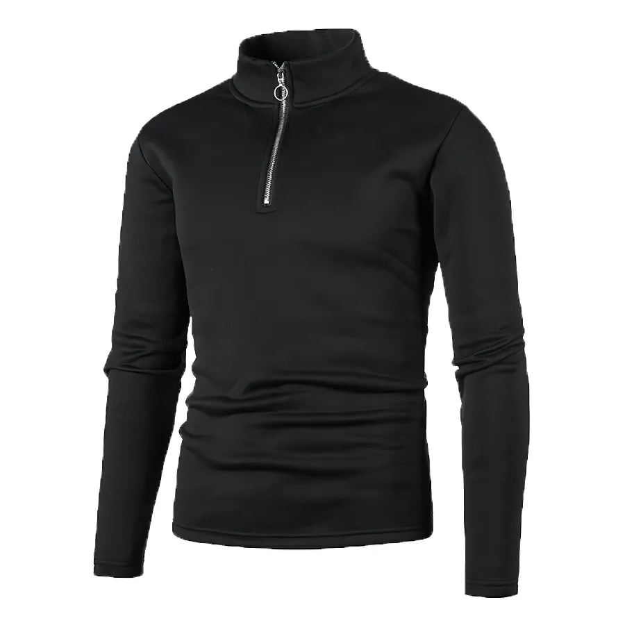 Stand Collar Thicker Sweatshirt with Half Zipper for Men - SF0413