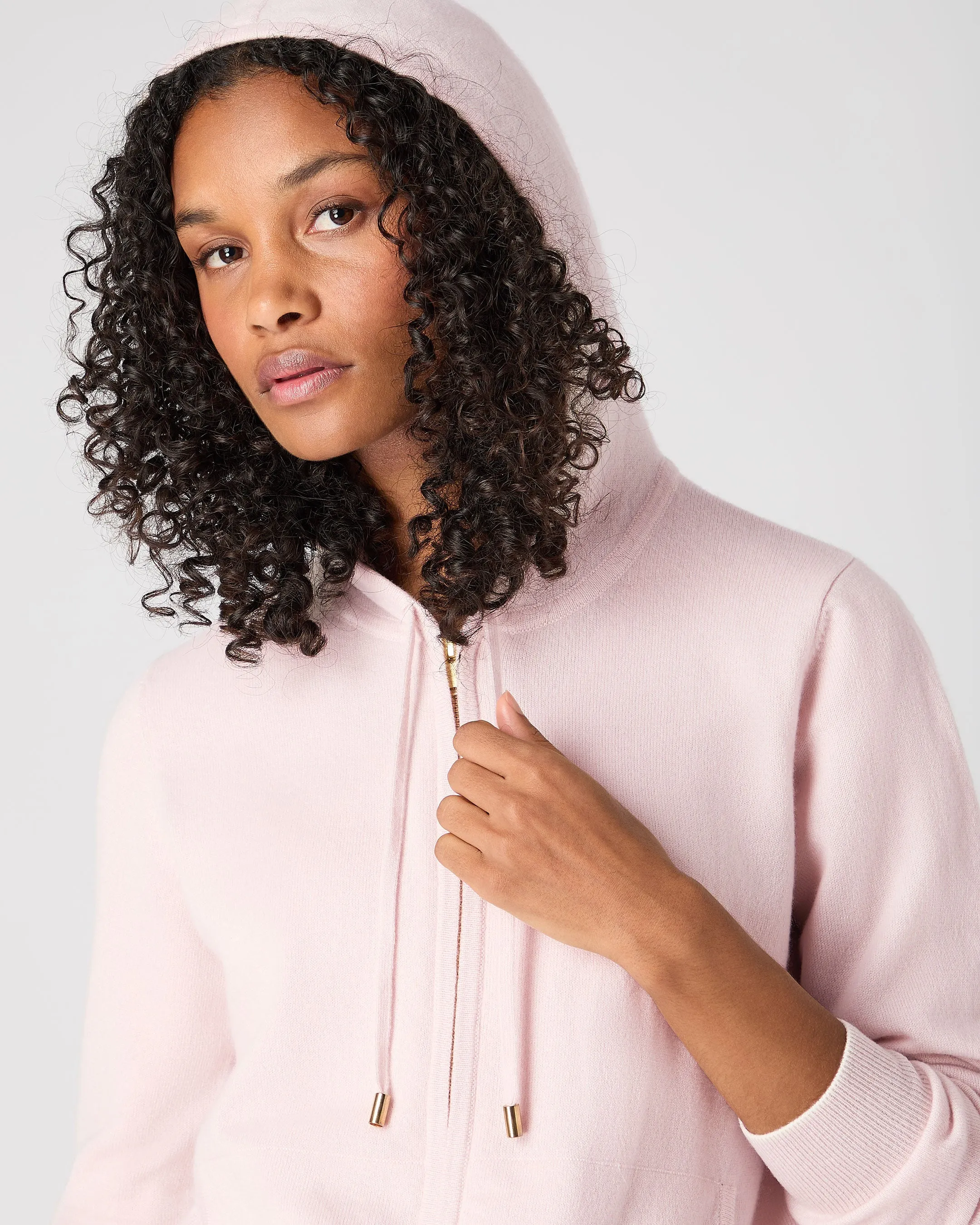 Women's Ada Cashmere Hoodie Quartz Pink